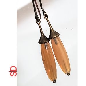 1950s West German Milk glass earrings